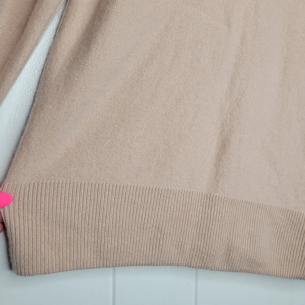Neiman Marcus The Cashmere Collection V Neck Pullover Blush Pink Sweater LG - Picture 5 of 10